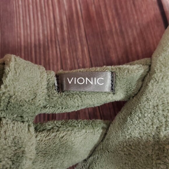 Vionic Snooze Womens Size 6 Green Terrycloth Slip On Slippers Sandals Shoes - Picture 9 of 15